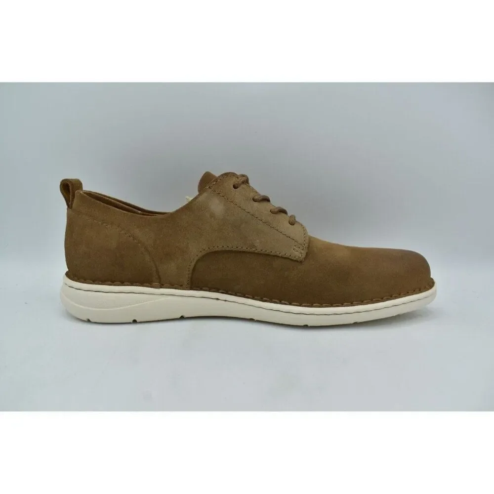 Born Mens Size 9.5 Todd Plain Toe Saddle Tan Distressed Suede Derby Casual Shoes